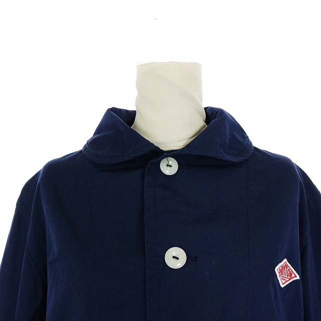 DANTON(ダントン)のダントン ショートコート ラウンドカラー コットン ロゴワッペン 36 S 紺 レディースのジャケット/アウター(その他)の商品写真