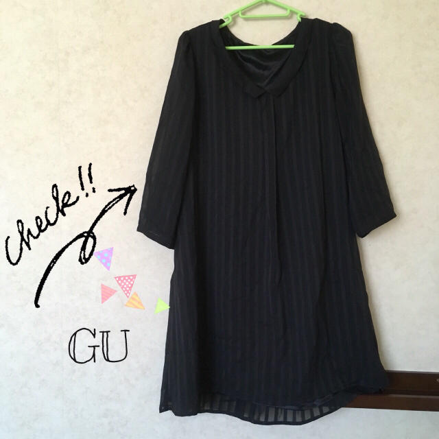 GU(ジーユー)のGUのストライプワンピース レディースのワンピース(ひざ丈ワンピース)の商品写真