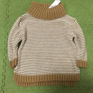 オールドネイビー(Old Navy)の新品 80 オールドネイビー キャメル タートル ニット(ニット/セーター)