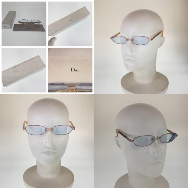 Christian Dior(クリスチャンディオール)のクリスチャンディオール ブルーレンズ 度付 CD7726J メガネ 104923 レディースのファッション小物(サングラス/メガネ)の商品写真