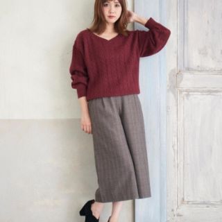 マジェスティックレゴン(MAJESTIC LEGON)の【SALE半額以下】 チェック柄ガウチョ(カジュアルパンツ)