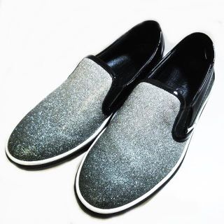 ジミーチュウ(JIMMY CHOO)のジミーチュウ グリッター スリッポン スニーカー シューズ 靴 40(スニーカー)