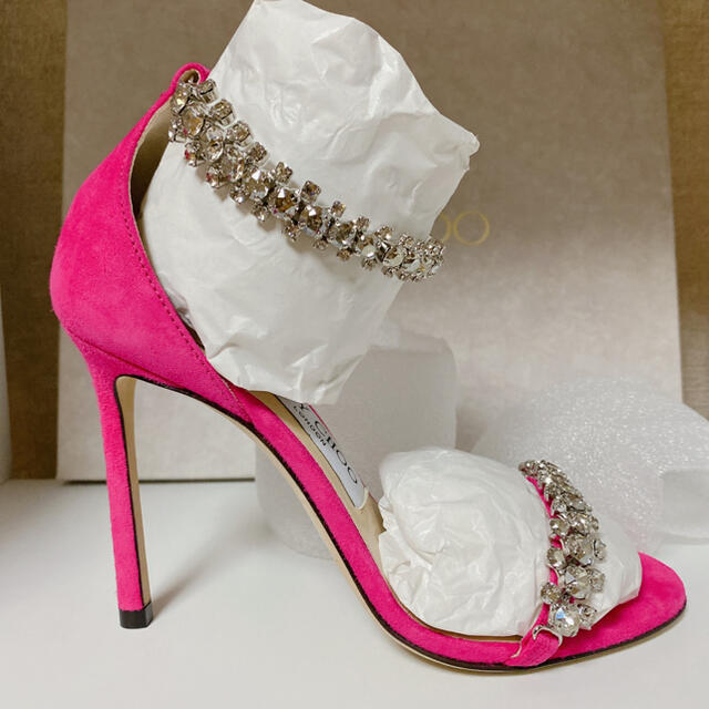 期間限定値下‼️JIMMY CHOO クリスタルSHILOHサンダルピンク正規品 期間限定値下‼️JIMMY CHOO クリスタルSHILOHサンダルピンク正規品