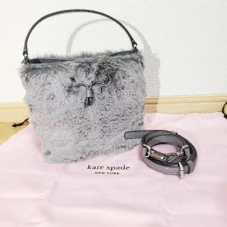 ケイトスペードニューヨーク(kate spade new york)の美品 kate spade フェイクファー 2wayショルダーバッグ(ショルダーバッグ)