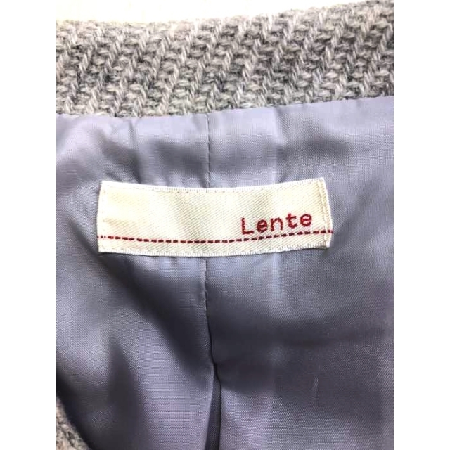 Lente(レンテ) ノーカラーウールジャケット レディース アウター レディースのジャケット/アウター(ノーカラージャケット)の商品写真