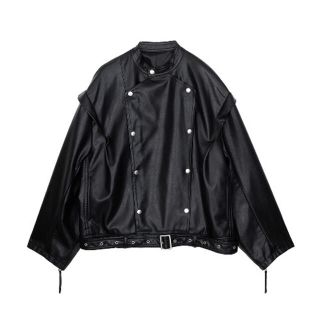 アメリヴィンテージ(Ameri VINTAGE)のAmeri Vintage レトロフェイクレザージャケット(ライダースジャケット)