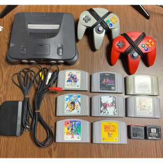 ニンテンドウ64(NINTENDO 64)の任天堂　64 ニンテンドーロクヨン　本体 コントローラー ソフト(家庭用ゲーム機本体)