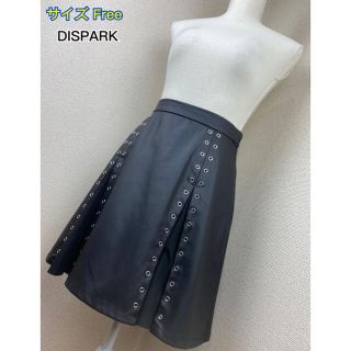 DISPARK フェイクレザー スカート(ひざ丈スカート)