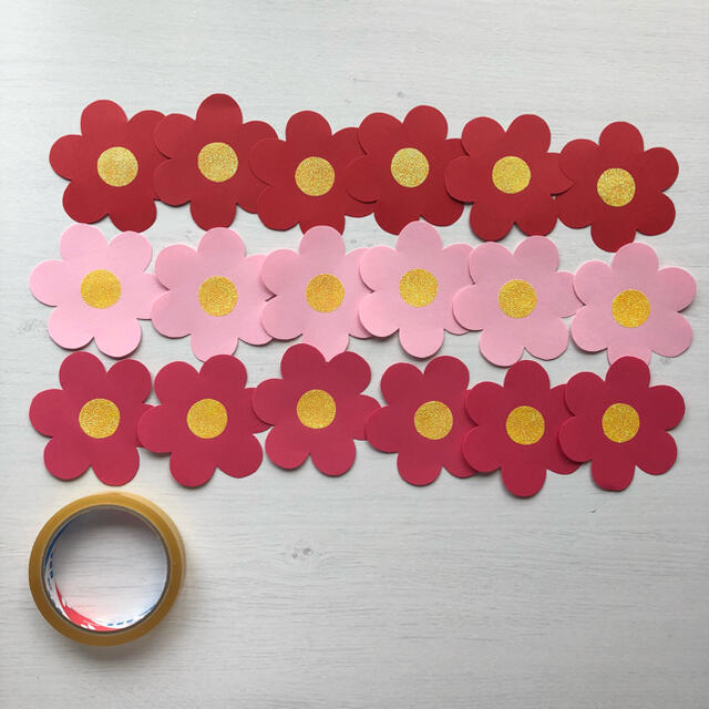 壁面⭐︎飾り⭐︎お花⭐︎フラワー ハンドメイドの素材/材料(型紙/パターン)の商品写真