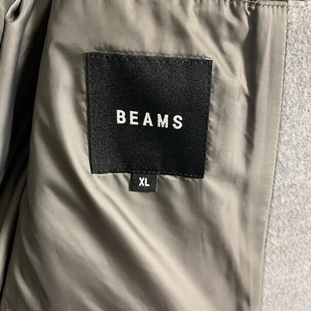 BEAMS(ビームス)の最終値下げ　ビームス　チェスターコート　グレー　サイズXL メンズのジャケット/アウター(チェスターコート)の商品写真