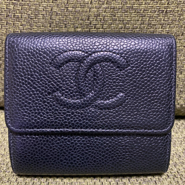 CHANEL Wホック　折財布