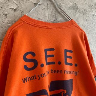 ヘインズ(Hanes)の90s ヘインズ バックプリント 古着 ロンT 長袖 アメリカ輸入 Lサイズ(Tシャツ/カットソー(半袖/袖なし))