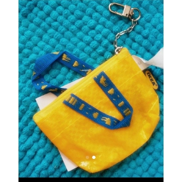 IKEA(イケア)のIKEA イケア  ブルー　ミニバッグ♪　クノーリグ   新品未使用 　黄色1個 レディースのバッグ(エコバッグ)の商品写真