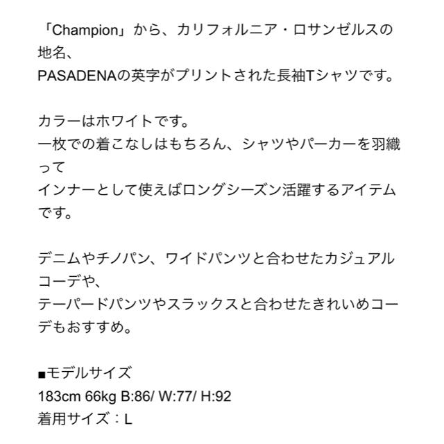 Champion(チャンピオン)のチャンピオン ロゴT  メンズのトップス(Tシャツ/カットソー(七分/長袖))の商品写真