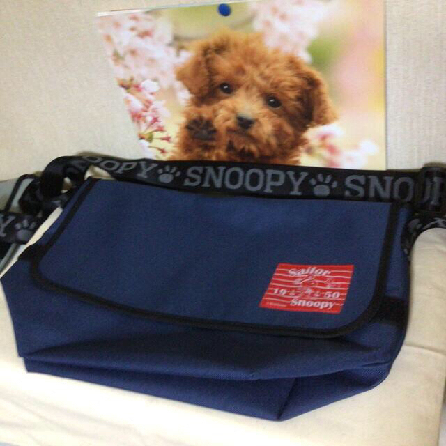 SNOOPY(スヌーピー)の🌺ランチバック🌸SNOOPYショルダーバック🌸【紺色】セットです｡ レディースのバッグ(トートバッグ)の商品写真