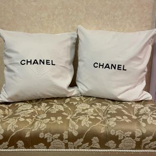 CHANEL クッションカバー 正規品 シャネル 保存袋 カバー セット 白