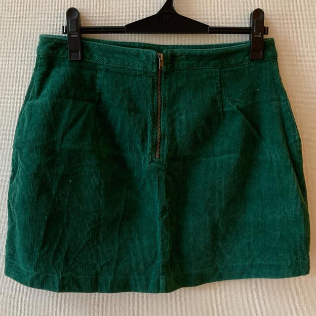 FOREVER 21(フォーエバートゥエンティーワン)のForever21 グリーン　スカート　Lサイズ レディースのスカート(ミニスカート)の商品写真