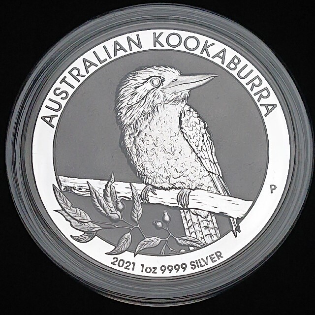 貨幣純銀 オーストラリア カワセミ 銀貨 1オンス 2021年 コインカプセル入り