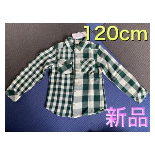 コムサイズム(COMME CA ISM)のチェックシャツ ウェスタンシャツ グリーン 緑 子ども服 キッズ服 120(Tシャツ/カットソー)