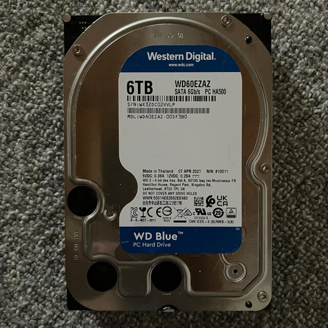 WD60EZAZ容量WD Western Digital BLUE 6TB HDD