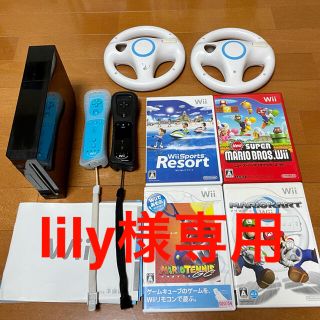 ウィー(Wii)のNintendo wii 本体&ソフト4本セット(家庭用ゲーム機本体)