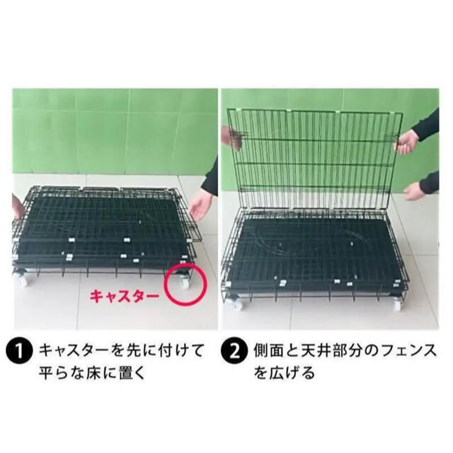 猫ケージ ペットフェンス キャットケージ ゲージ 折りたたみ式 柵 黒 その他のペット用品(猫)の商品写真