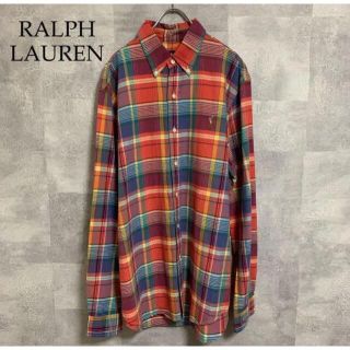 ポロラルフローレン(POLO RALPH LAUREN)の定価16000円　ラルフローレン　ワンポイント刺繍　好配色チェックシャツ(シャツ)