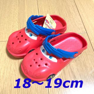 子供用 クロックス風 カーサンダル 18～19cm レッド★カーズ風 サンダル(サンダル)