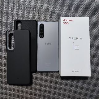 エクスペリア(Xperia)のXperia 1 ⅲ　docomo グレー　中古　SIMロック解除済み(スマートフォン本体)