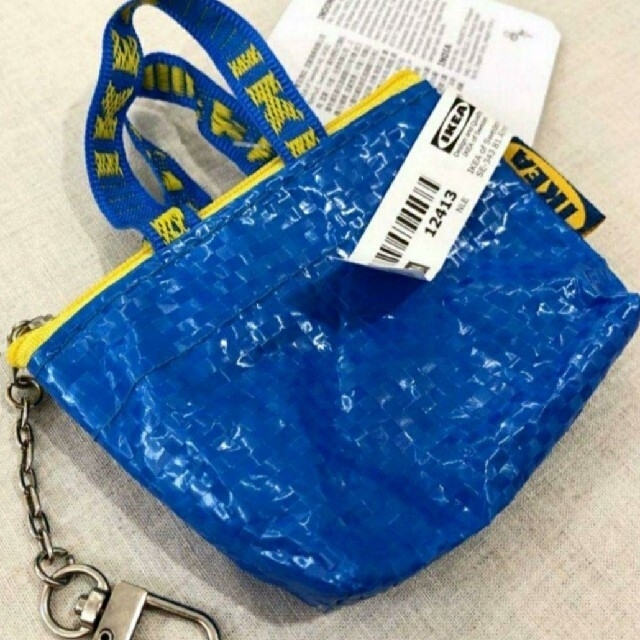 IKEA(イケア)のIKEA イケア  ブルー　ミニバッグ♪　クノーリグ   新品未使用 　青色1個 レディースのバッグ(エコバッグ)の商品写真