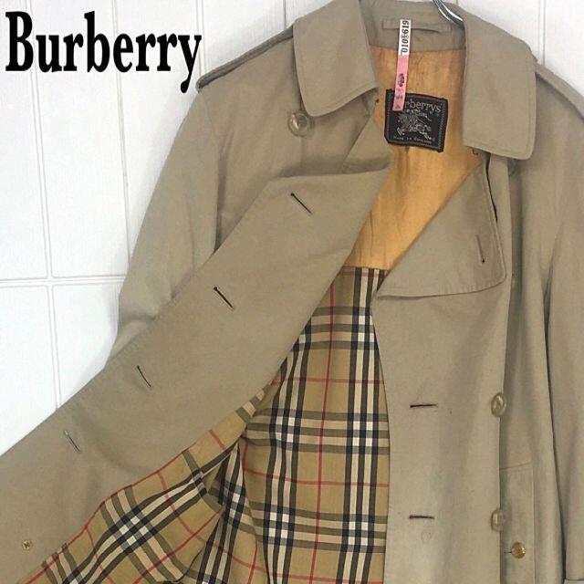 BURBERRY(バーバリー)のバーバリー 激レア 1枚袖 ゆるだぼ トレンチコート ロング ノバチェック90s メンズのジャケット/アウター(トレンチコート)の商品写真