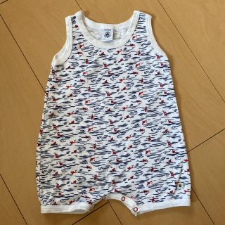 プチバトー(PETIT BATEAU)のプチバトー　ロンパース　肌着(肌着/下着)