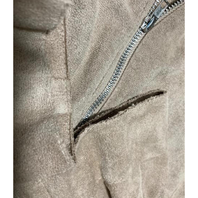 Roomy's ルーミーズ ジャケット ブルゾン スエード ベージュ  レディースのジャケット/アウター(ノーカラージャケット)の商品写真