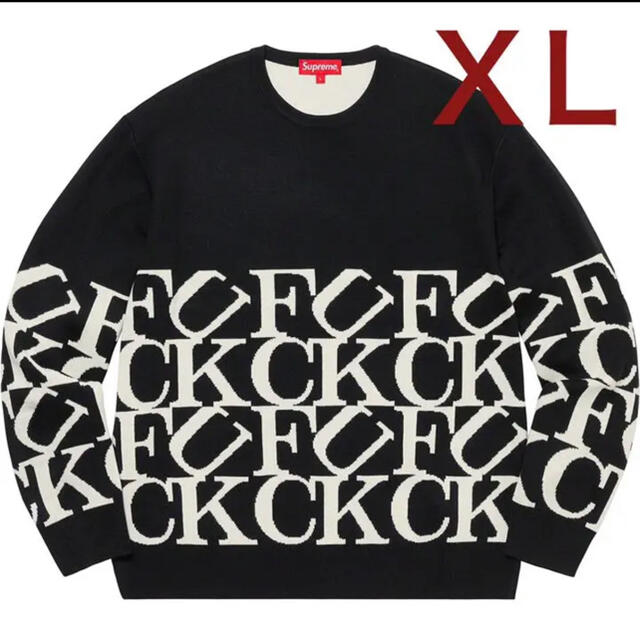 SUPREME Fuck Sweater XL 黒 20’F/W