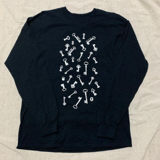 90s アメリカ古着　ロンT used 鍵　キー　南京錠　アメリカ輸入　古着(Tシャツ/カットソー(七分/長袖))