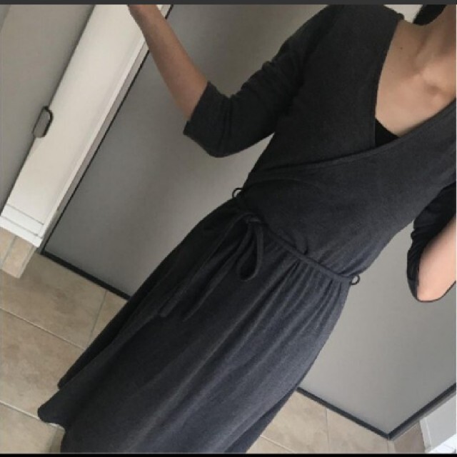 ルームウェア ユニクロ グレー ワンピース 授乳服 | フリマアプリ ラクマ