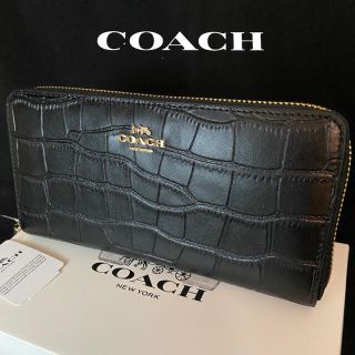 コーチ(COACH)の入替セール❤️新品コーチ エンボスドクロコレザー ラウンドファスナー長財布(財布)