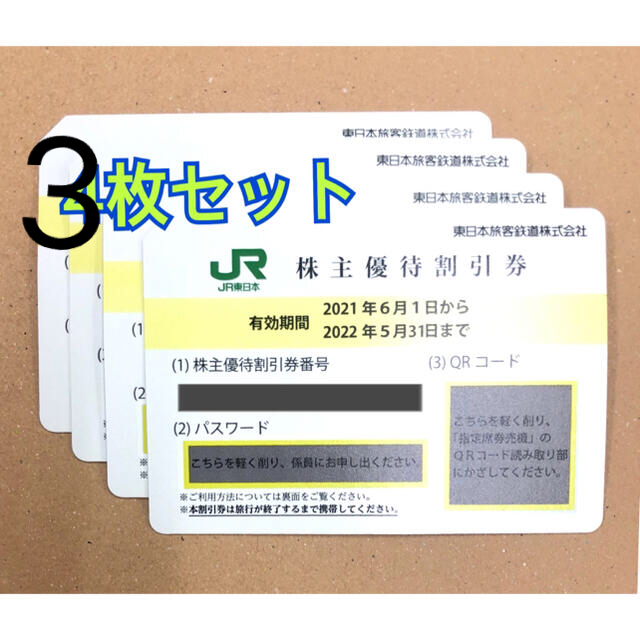 JR東日本　株主優待　3枚セット優待券/割引券