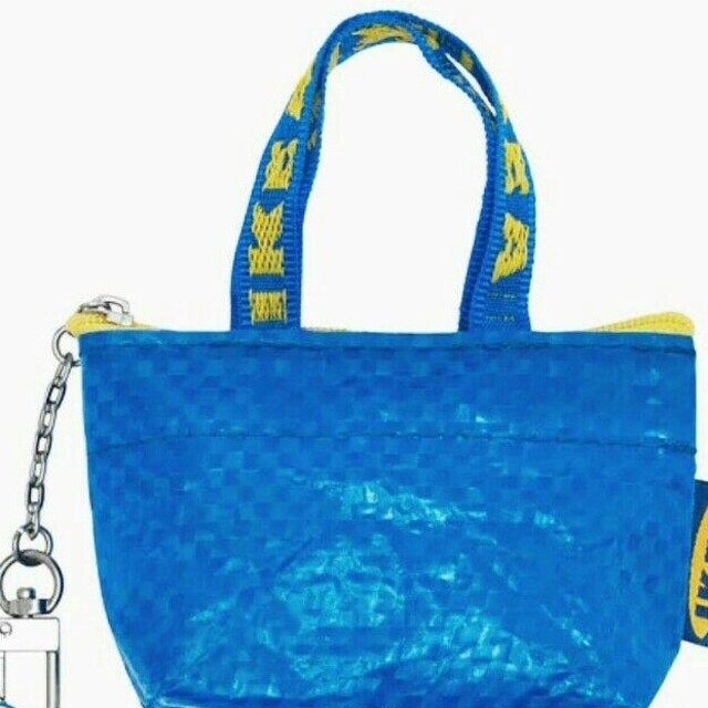 IKEA(イケア)のIKEA イケア  ブルー　ミニバッグ♪　クノーリグ   新品未使用 　青色1個 レディースのバッグ(エコバッグ)の商品写真
