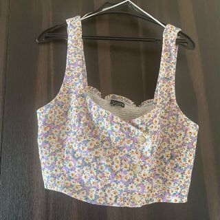 ザラ(ZARA)のZARA 花柄　ビスチェ(ベアトップ/チューブトップ)