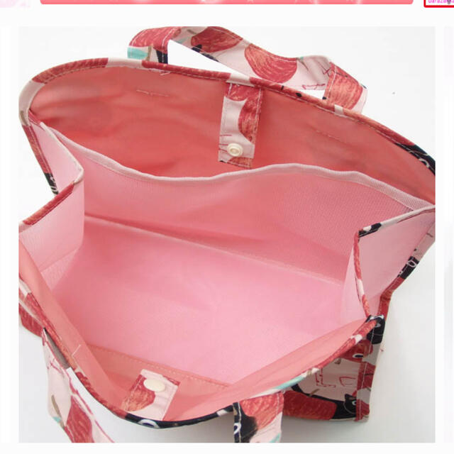 スパバッグ　ねこ　りんご レディースのバッグ(トートバッグ)の商品写真