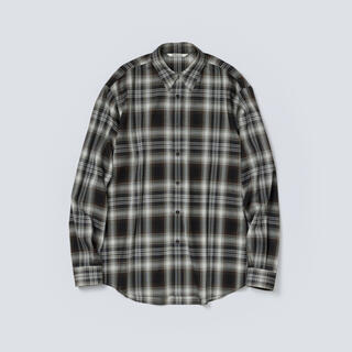 コモリ(COMOLI)のAURALEE 21AW ウールチェックシャツ ブラック サイズ4 新品未使用(シャツ)