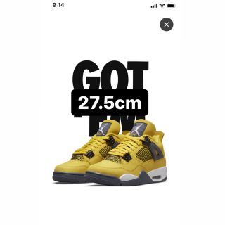 ナイキ(NIKE)のエアジョーダン4 Tour Yellow aj4(スニーカー)