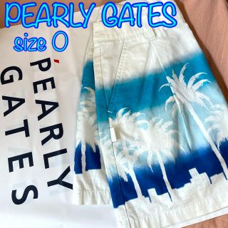 パーリーゲイツ(PEARLY GATES)のパーリーゲイツ　レディースゴルフウェア　スカート　白　夏　ヤシの木　青空(ウエア)