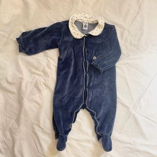 プチバトー(PETIT BATEAU)の【数回着用】PETITBATEAU プチバトー　ロンパース　70 ベビー服(ロンパース)