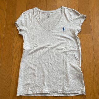 ポロラルフローレン(POLO RALPH LAUREN)のラルフローレン　Vネック　Tシャツ　グレー(Tシャツ(半袖/袖なし))