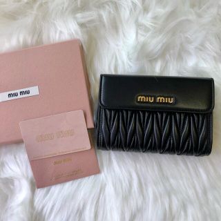 ミュウミュウ(miumiu)の新品 ミュウミュウ MIUMIU 二つ折り財布 5ML225 N88(財布)