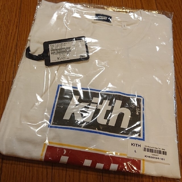 新品 未使用 KITH  STACKED  VINTAGE  TEE  L 白White状態