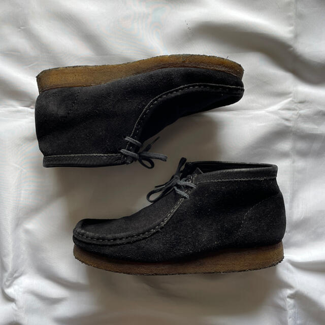 26cm clarks wallabee black suede