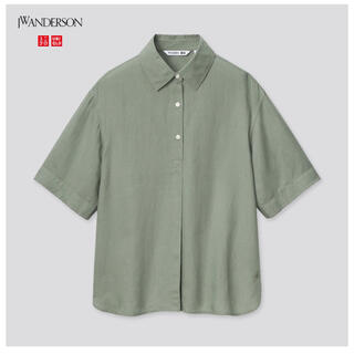 ユニクロ(UNIQLO)のUNIQLO×J.W ANDERSON リネンブレンドプルオーバーシャツ　XL(シャツ/ブラウス(半袖/袖なし))